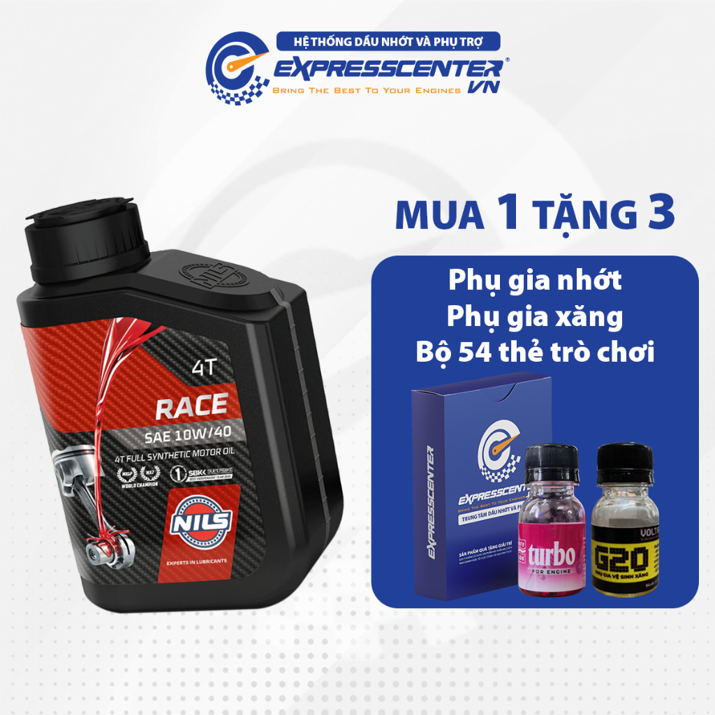 Dầu Nhớt Xe Moto Nils Race 10W40 1L