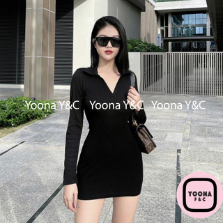 Đầm Basic Td Thun Gân | Váy Body Thun Gân Yoona 3320
