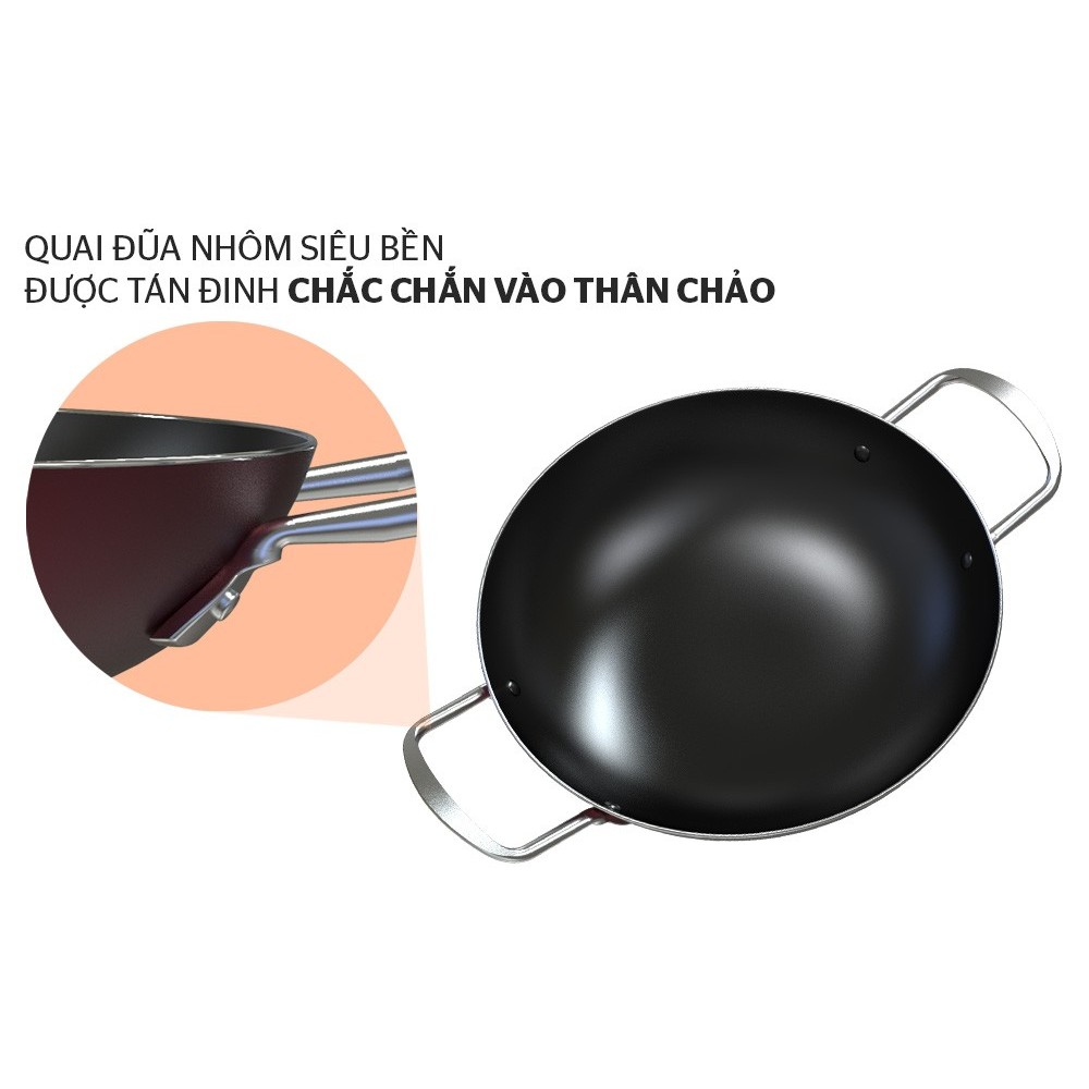 Chảo chống dính bầu SUNHOUSE SHG1220R-SHG1236R
