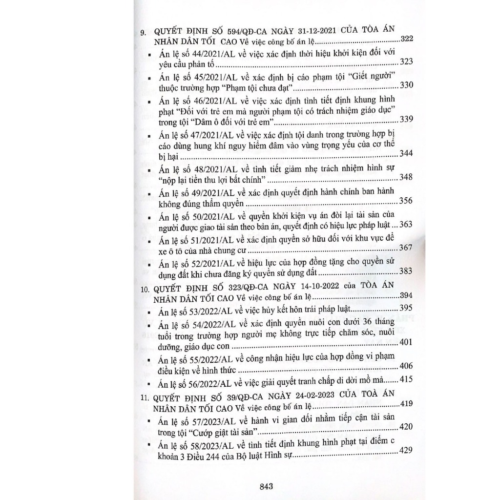 Sách -Hệ thống 70 Án lệ và các Giải đáp vướng mắc trong nghiệp vụ xét xử của Tòa án nhân dân tối cao từ năm 2016 đến nay