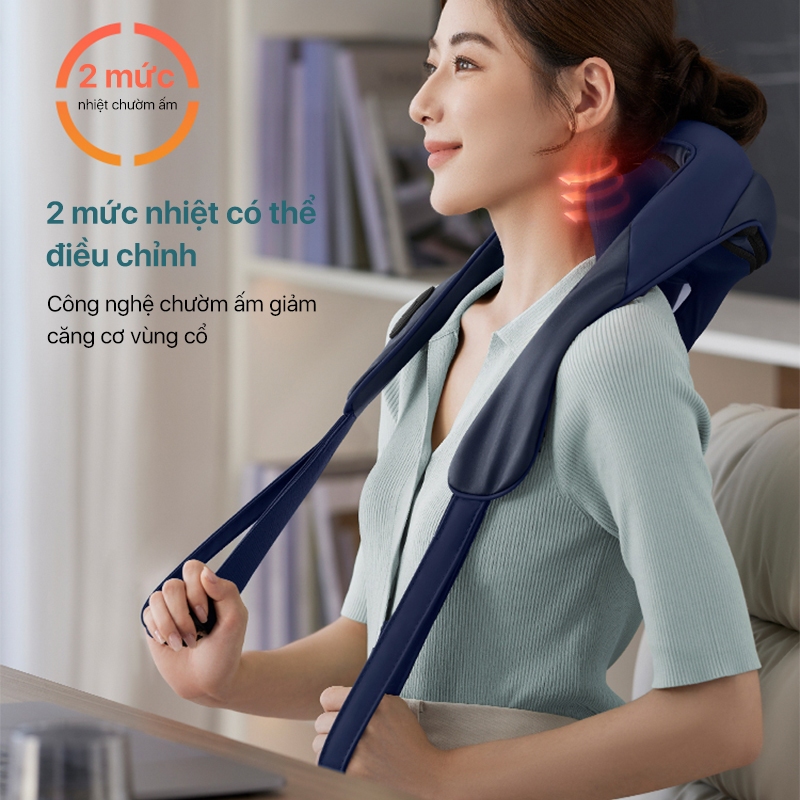 Máy Massage Cổ Vai Gáy PHILIPS 3522-mô phỏng massage như các đầu ngón tay,6 điểm tiếp xúc ôm sát vùng vai cổ