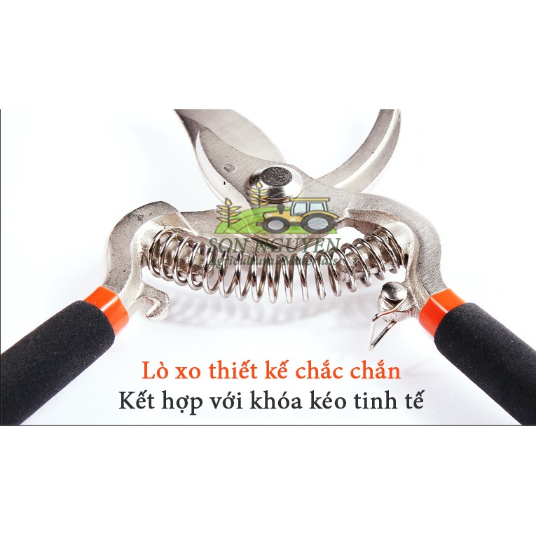 Kéo ASAKI-JAPAN đúc nguyên khối, tay cầm bằng dạ 3 kiểu loại chuyên dùng cắt tỉa cành