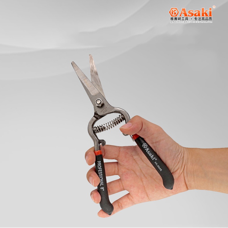 Kéo ASAKI-JAPAN đúc nguyên khối, tay cầm bằng dạ 3 kiểu loại chuyên dùng cắt tỉa cành