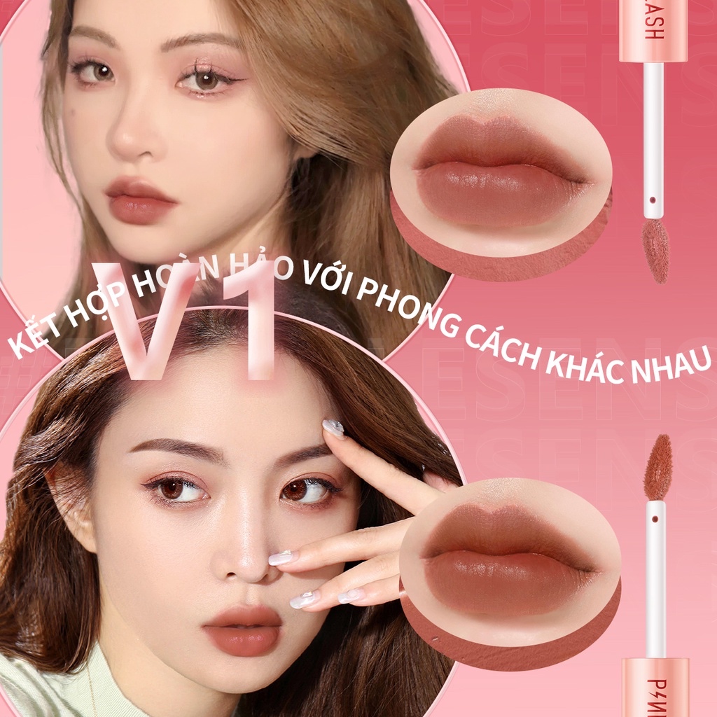 Son Kem Tint Lì 2 Đầu PINKFLASH Lên Màu Chuẩn Thiết Kế 2 Trong 1 Bền Màu Lâu Trôi