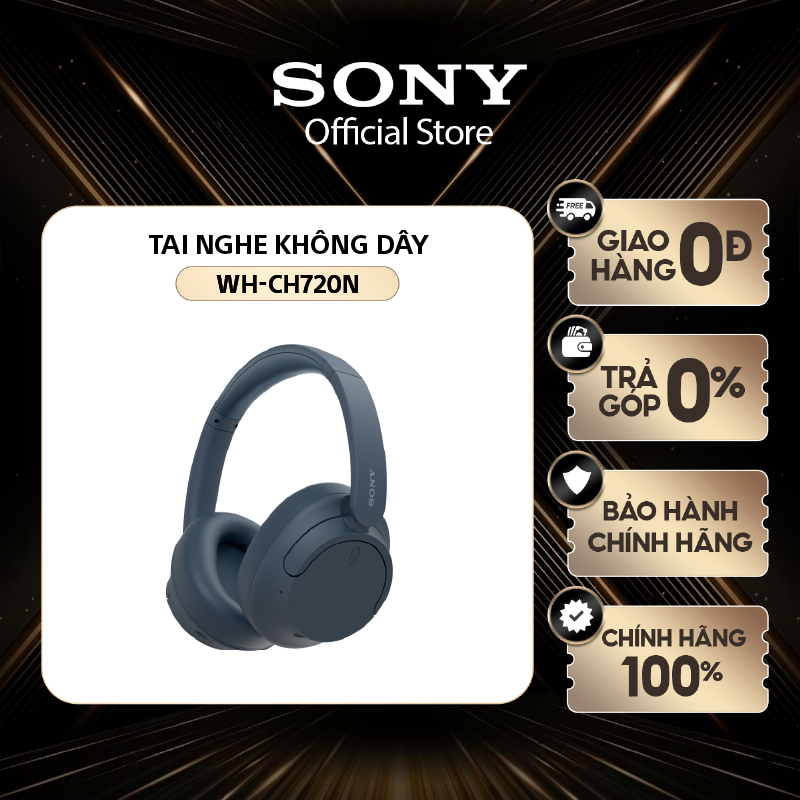 Tai nghe Sony không dây WH-CH720N - Hàng Chính Hãng