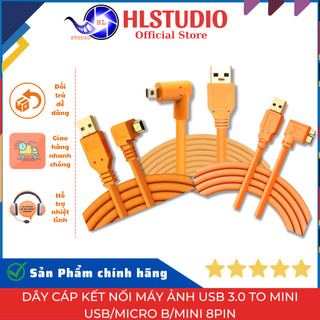  Dây Cáp Kết Nối Máy Ảnh USB 3.0 To Mini USB Micro B Mini 8pin Cho Canon Nikon Pentax HL Studio 
