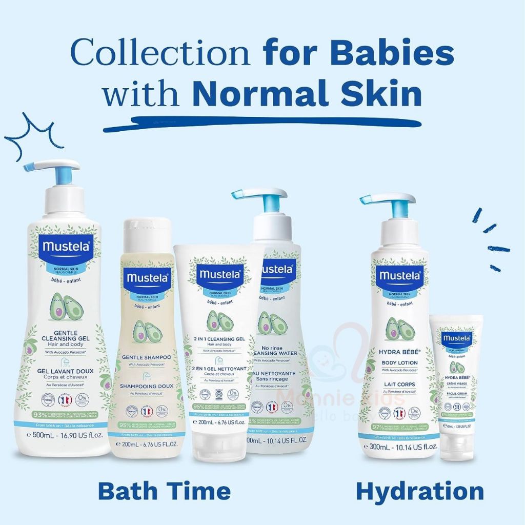 Kem dưỡng da mặt cho bé Mustela 0M+ 40ml cấp ẩm mềm mại dành cho da thường - Monnie Kids