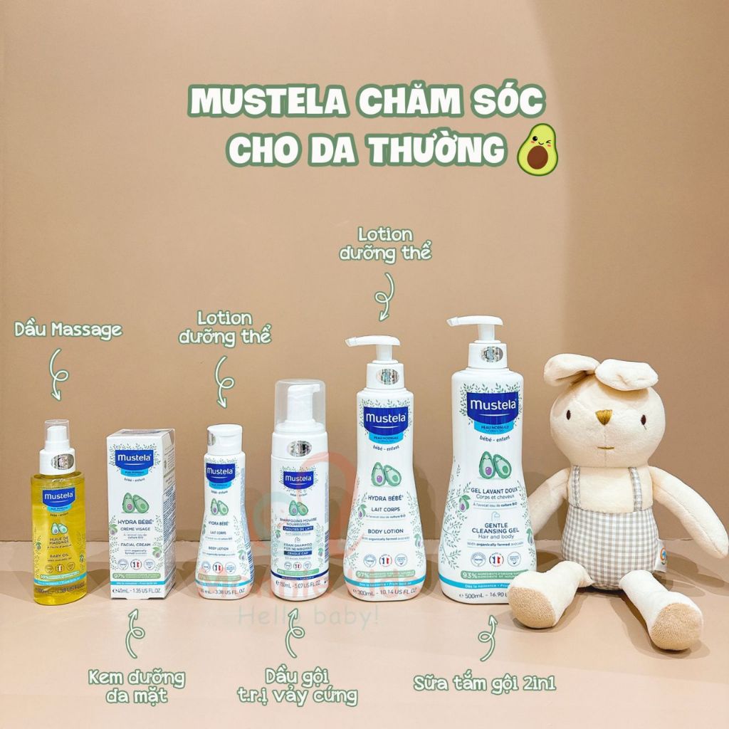 Kem dưỡng da mặt cho bé Mustela 0M+ 40ml cấp ẩm mềm mại dành cho da thường - Monnie Kids