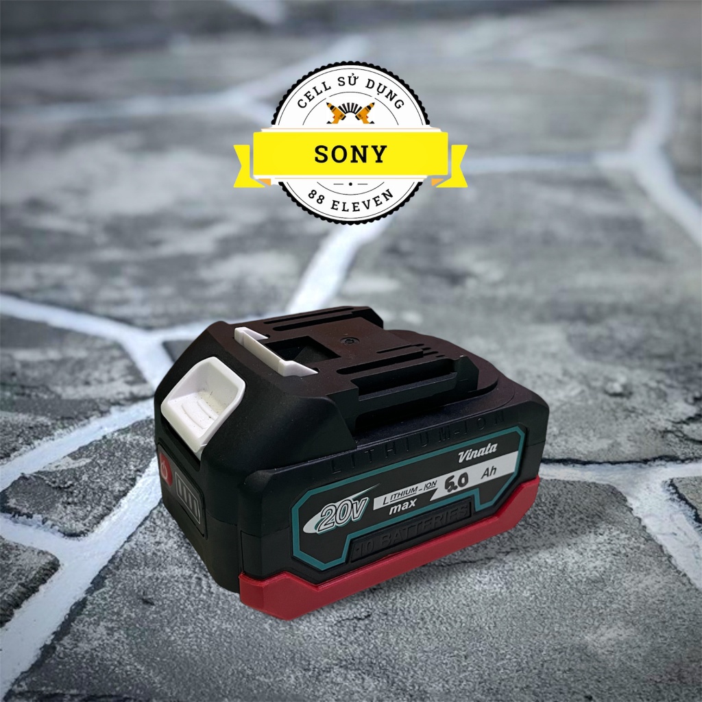 Pin Makita 20V 5.0Ah vỏ chống sốc nhận sạc Adaptor