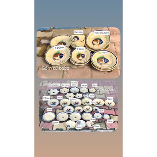 Chén, tô, dĩa hàng gà, cá thường