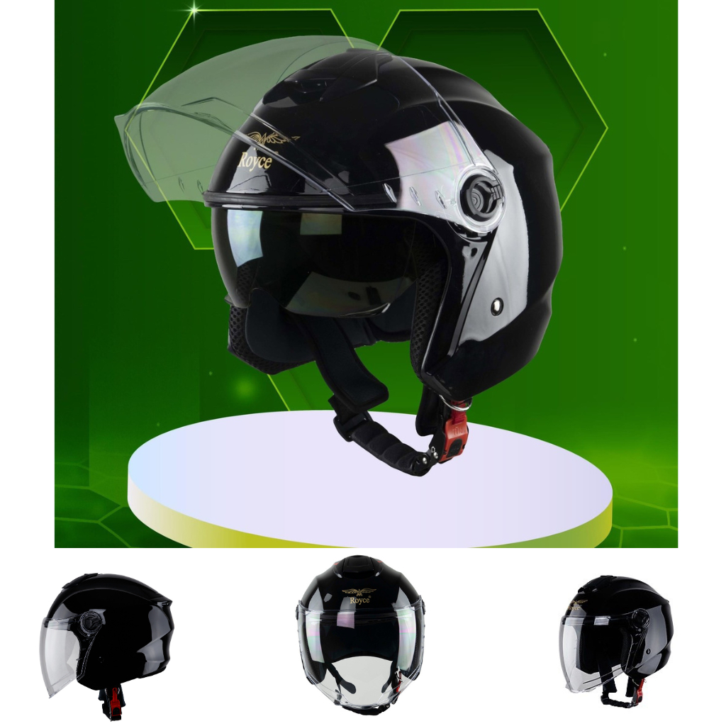 Mũ Bảo Hiểm Trùm Đầu 2 Kính Cao Cấp - Lót Tháo Rời - Đủ Size M, L, XL - Royce XH01 – Hàng Chính Hãng – Bảo Hành 12 Tháng