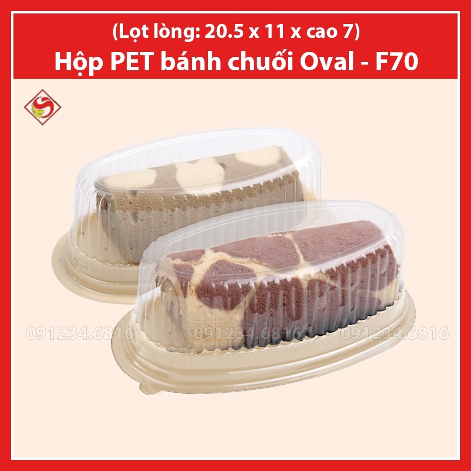 100c - Hộp oval F70 - đựng bánh chuối
