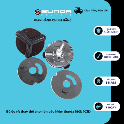 Bộ ốc vít thay thế cho nón bảo hiểm Sunda 180b 103D