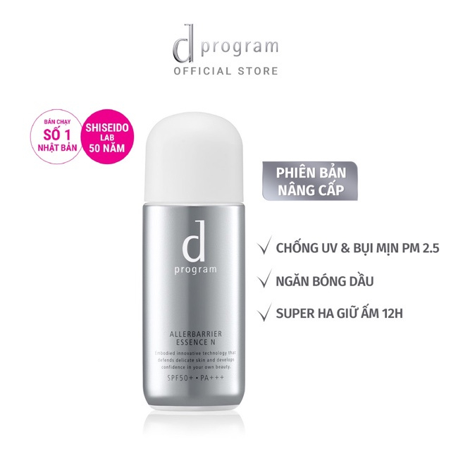 [Hannah Olala x Dprogram] Bộ đôi Essense chống nắng kiềm dầu SPF50+ PA+++ d program Allerdefense Essense 40ml_18113 x 2