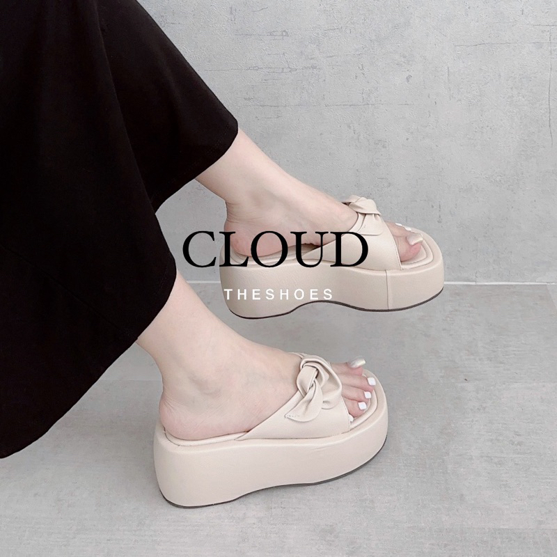 Dép đế bằng quai bầu xoắn đế 6cm