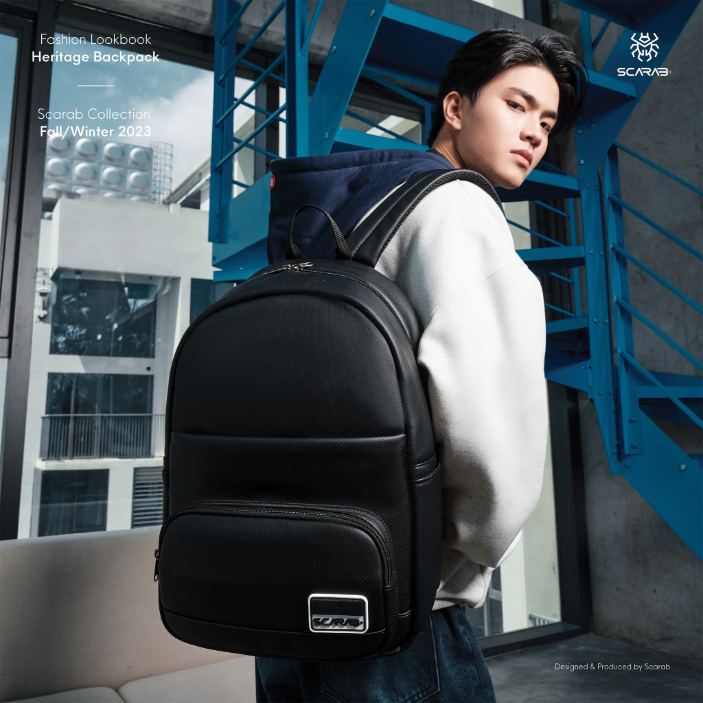 Balo Da Scarab Heritage Leather Backpack - Ba lô Đi Học Nam Nữ Đựng Vừa Lap 15.6inch