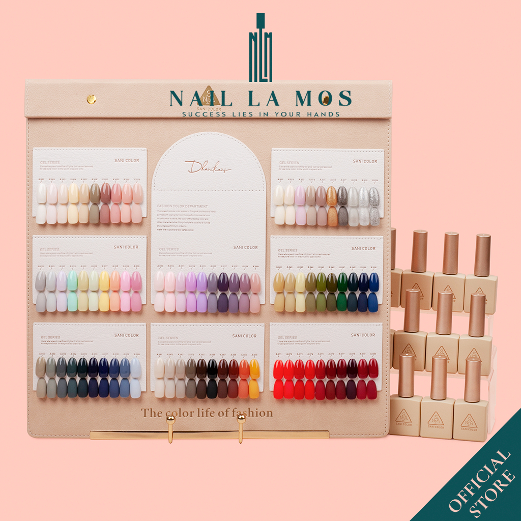 Set sơn gel SANI chính hãng 80 màu nail - Sơn móng tay đa dạng tone màu, chất đặc mướt (kèm bảng màu da)