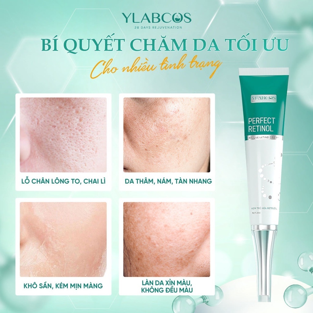 Kem tái tạo trẻ hóa da Retinol Dr Lacir, Perfect Retinol, làm sáng da, cải thiện nếp nhăn