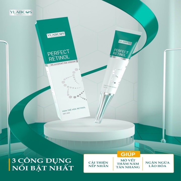 Kem tái tạo trẻ hóa da Retinol Dr Lacir, Perfect Retinol, làm sáng da, cải thiện nếp nhăn