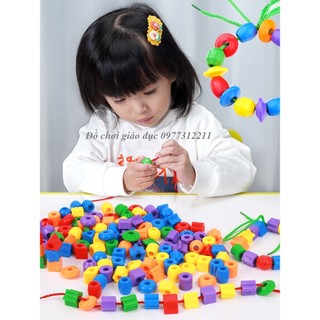 Xâu hạt nhựa 152 chi tiết cho bé mầm non