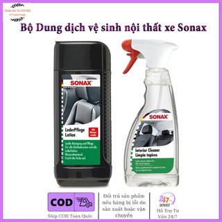 Combo Vệ Sinh Và Bảo Dưỡng Nội Thất Xe Ô Tô Sonax 321200 Và Sonax 291141
