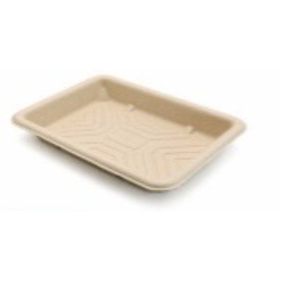 Combo 50 chiếc khay bã mía màu nâu 23x17cm BKZ007