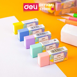 Gôm Tẩy Mix Màu Macaron Xinh Xắn Deli - Tẩy Sạch Sẽ Ít Vụn Hạn Chế Mòn Giấy Cho Học Sinh Dân Văn Phòng Bút Chì Gỗ 2B HB