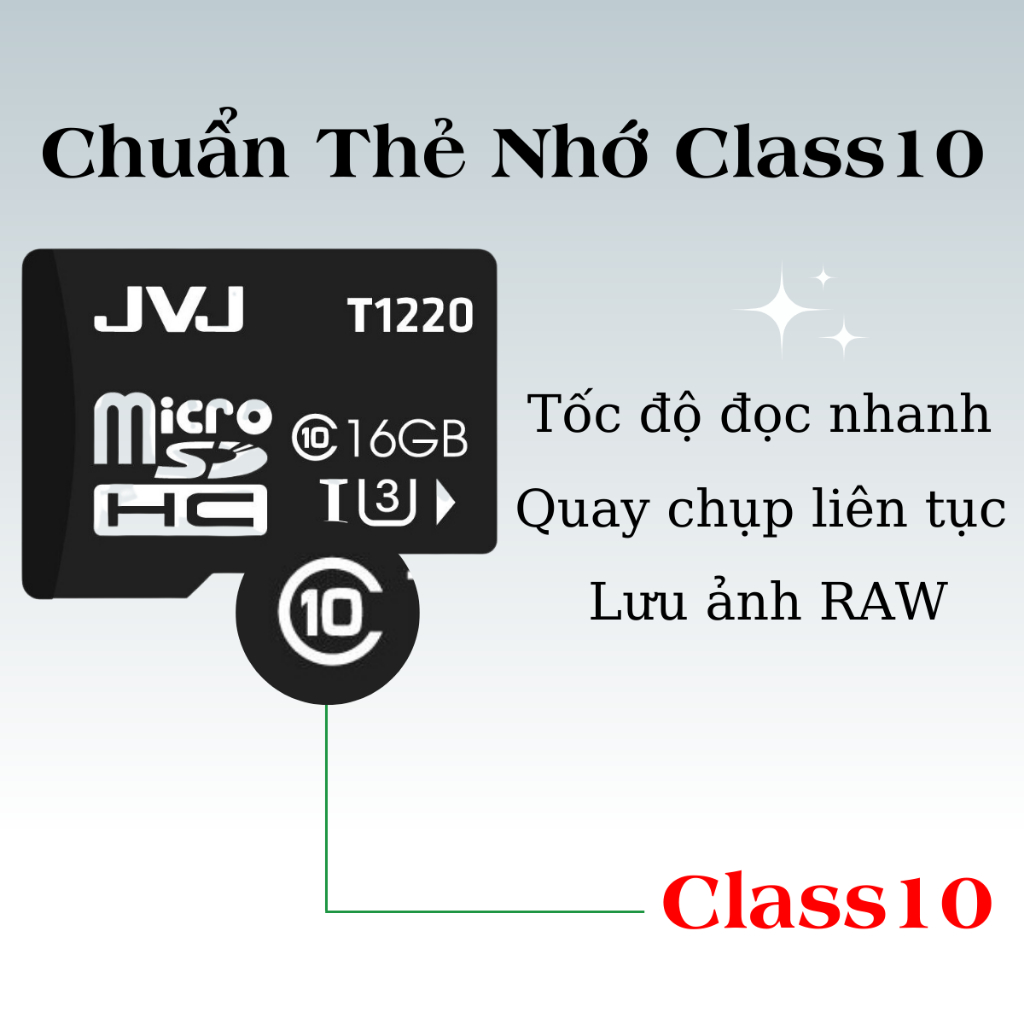 Thẻ Nhớ JVJ 64GB /32GB /16GB /8GB /4GB /2GB, Chuyên Cho Camera, Class 10, Tốc Độ Cao Tối Đa 90Mb/s - Thẻ Nhớ Chính Hãng