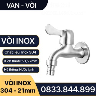 Vòi Hồ Inox & Vòi Xả Nước Chất Lượng Cao Tay Gạt 90 Độ Khóa Chặn Hai Chiều Có Đầu Lắp Khớp Nối Nhanh - Sus 304
