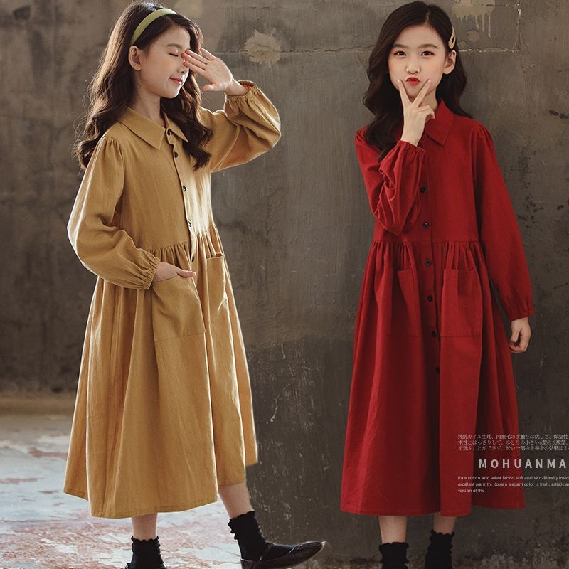 Váy dài tay thu đông bé gái lớn hàng cao cấp. Size đại đầm trẻ em 7, 8, 10, 11, 12 , 13, 14, 15, 16, 17, 18 tuổi