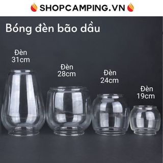 Bóng đèn bão, chụp đèn thủy tinh đủ size - Camping VietNam