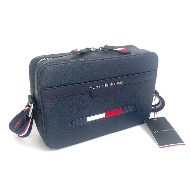 Túi hộp nam nữ đeo chéo da bò cao cấp Tommy Hilfiger, túi nam nữ dáng ngang phong cách trẻ trung nhiều màu dùng đi chơi,