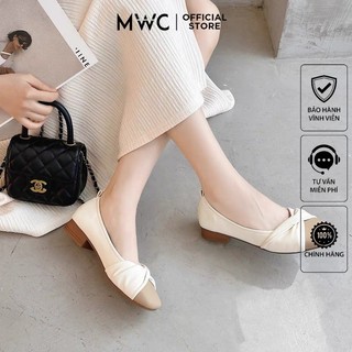 Giày búp bê mwc 2294 - búp bê chất liệu da si mờ quai nơ chéo xinh xắn