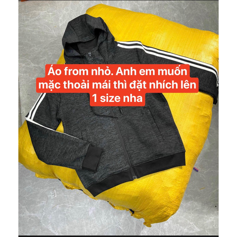 ÁO KHOÁC ADDIDAS 3 SỌC MÀU XÁM CHUỘT