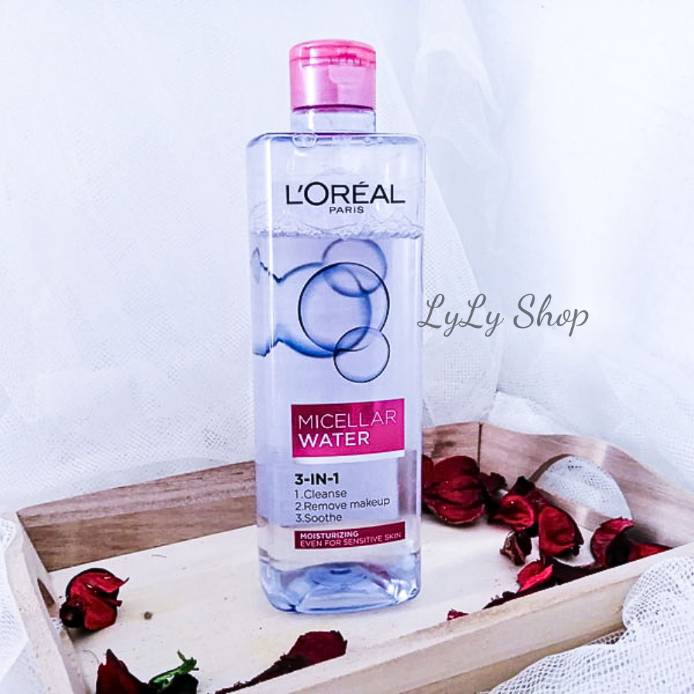 Nước Tẩy Trang L'Oreal Paris l Micellar Water Làm Sạch Sâu 3 In 1, Làm Sạch Lớp Trang Điểm, Cấp Ẩm, Làm Dịu Da Mặt, An T