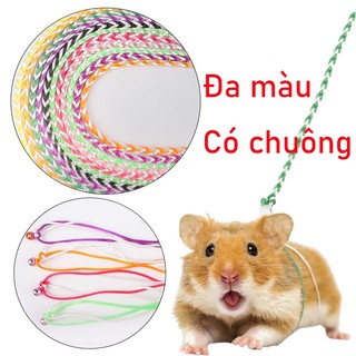 Dây dắt chuột Hamster/thỏ đi dạo chơi 1.4m Dây dắt hamster đi dạo nhiều màu dài 1.4m điều chỉnh được dây