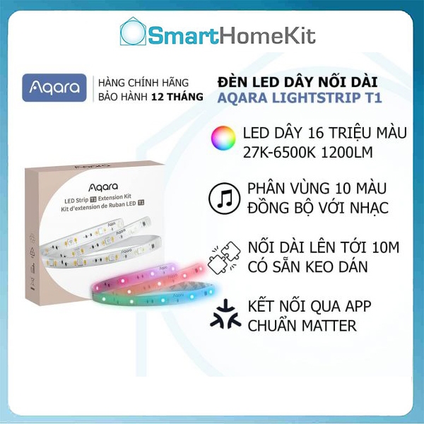 Combo đèn LED dây Aqara Light Strip T1 Starter  + đèn mở rộng Extension