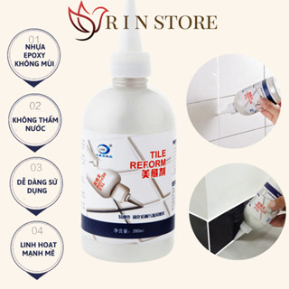 Keo Dán Gạch Sơn Kẻ Chỉ Gạch Cao Cấp 280ml Làm Mới Mặt Sàn Nền Nhà Tắm Tường Bồn Rửa Chén Bồn Cầu Đa Năng RIN