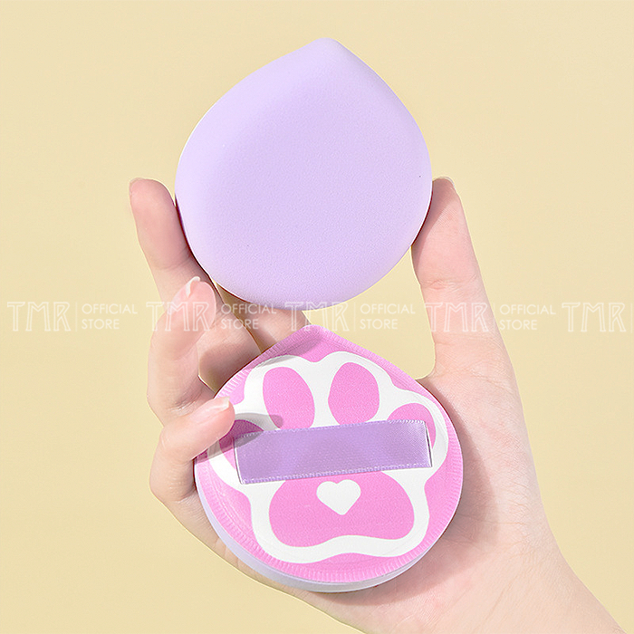 Bông Mút Tán Trang Điểm XL Chân Mèo Mềm Xốp Big Size Giúp Tán Kem Nền Cushion Phấn Phủ Hiệu Quả