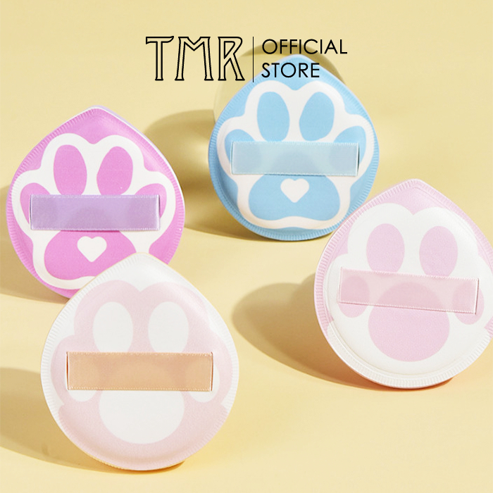 Bông Mút Tán Trang Điểm XL Chân Mèo Mềm Xốp Big Size Giúp Tán Kem Nền Cushion Phấn Phủ Hiệu Quả