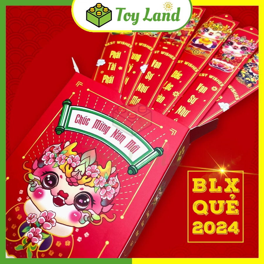 Hộp Xóc 12 Bao Lì Xì Gieo Quẻ Đầu Năm Tuyệt Đẹp Phụ Kiện Ngày Tết 2024 Năm Rồng Đồ Chơi Hên Xui May Rủi - Toy Land