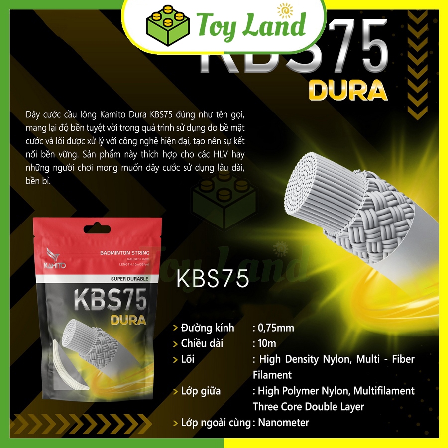[Kamito] Dây Cước Kamito Dura KBS75 Cước Cầu Lông Đan Căng Vợt Dùng Cho Vợt Tập Luyện Thi Đấu Thể Thao - Toy Land