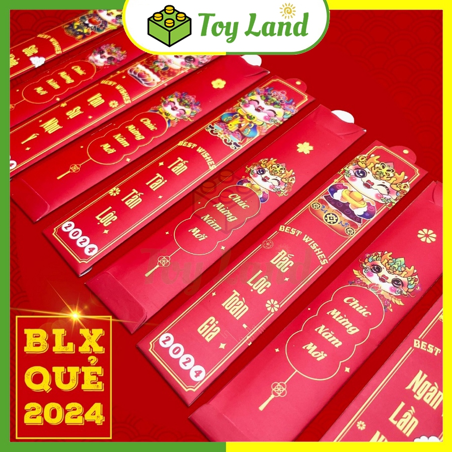 Hộp Xóc 12 Bao Lì Xì Gieo Quẻ Đầu Năm Tuyệt Đẹp Phụ Kiện Ngày Tết 2024 Năm Rồng Đồ Chơi Hên Xui May Rủi - Toy Land