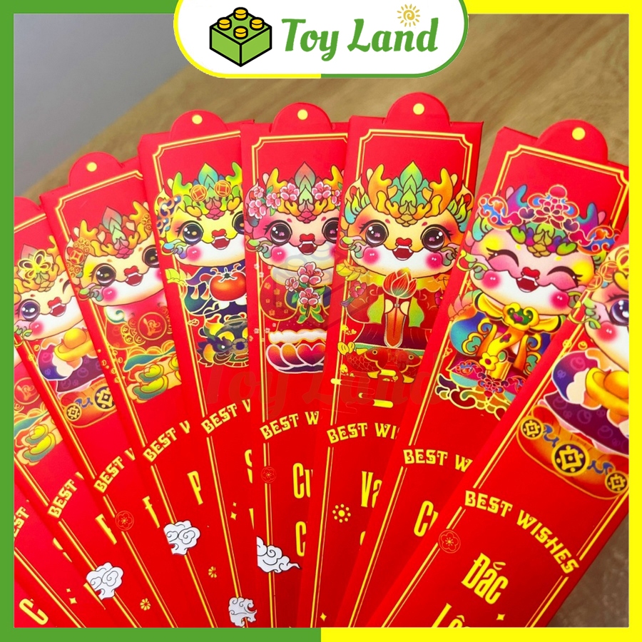Hộp Xóc 12 Bao Lì Xì Gieo Quẻ Đầu Năm Tuyệt Đẹp Phụ Kiện Ngày Tết 2024 Năm Rồng Đồ Chơi Hên Xui May Rủi - Toy Land
