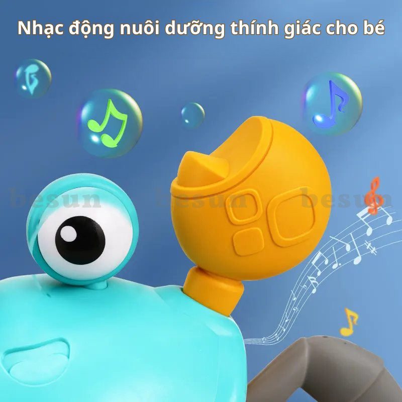 Con cua cảm biến BESUN thông minh đồ chơi cua cảm ứng tự tránh chướng ngại vật có nhạc và đèn