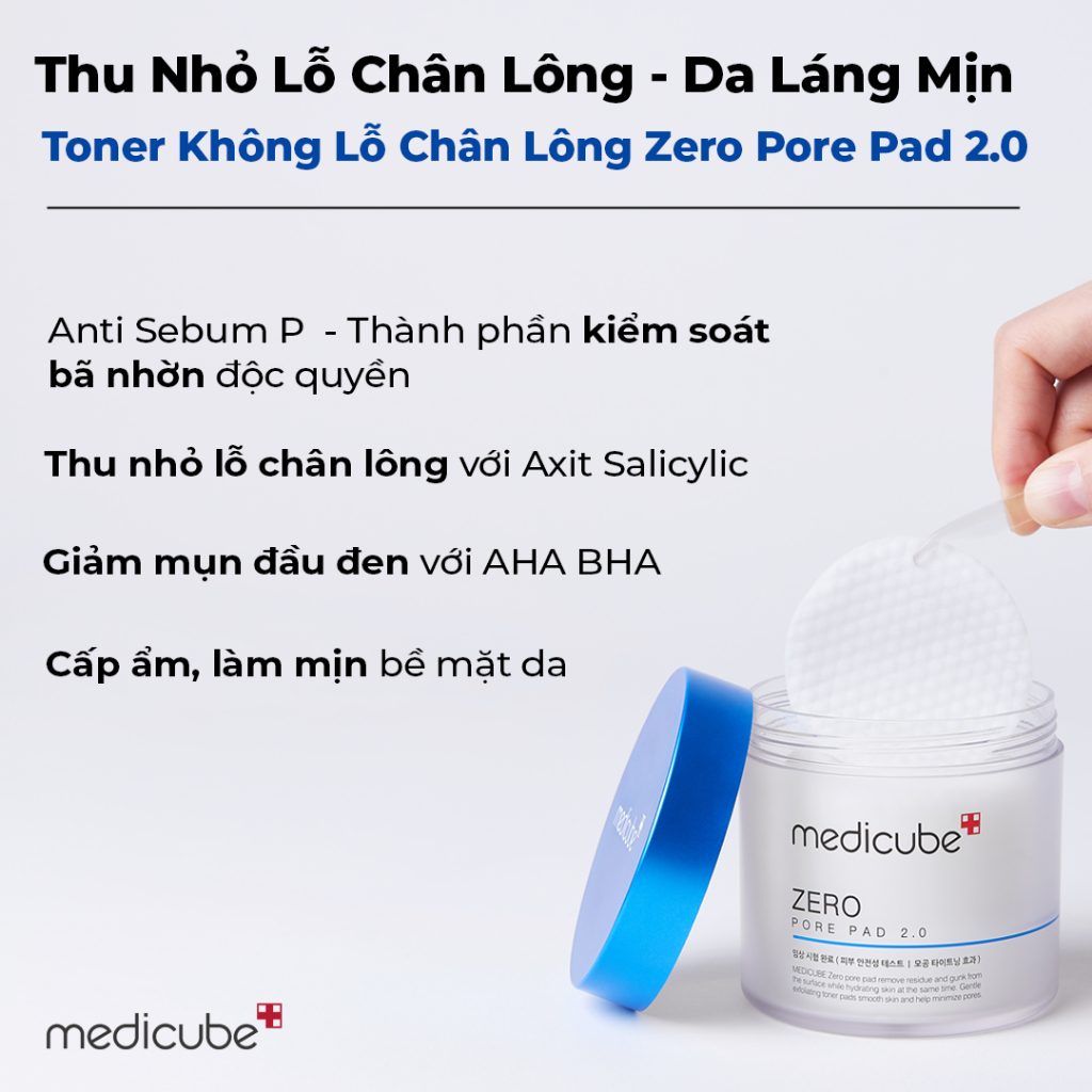 Toner Miếng Không Lỗ Chân Lông Medicube Zero Pore Pad 2.0