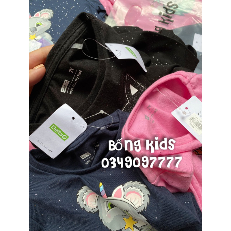 Váy Thu Bé Gái Cotton In Hình Delta