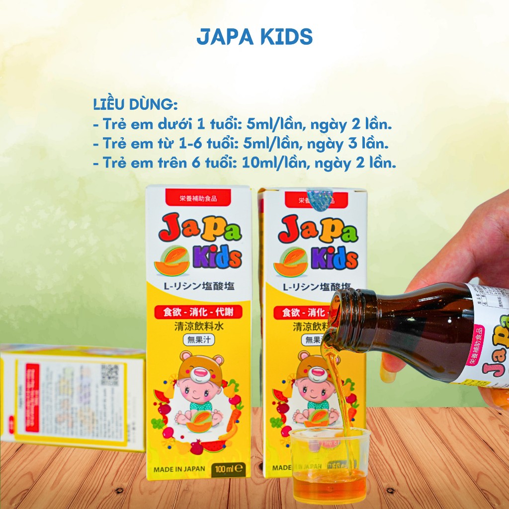 Siro Japa Kids Ăn Ngon Cho Bé Hỗ Trợ Bé Tăng Cân Chăm Sóc Sức Khoẻ Cho Bé Hàng Chĩnh Hãng