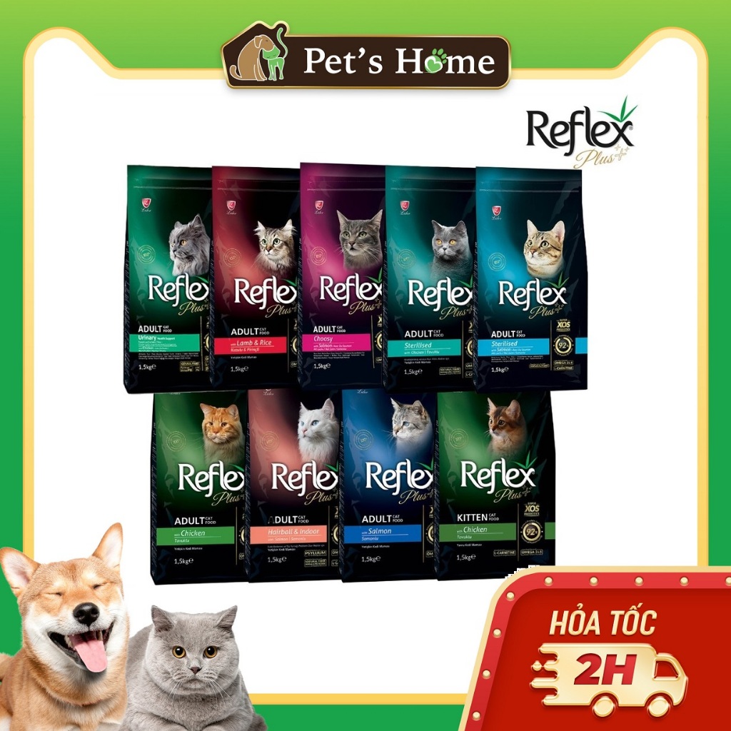 Hạt Reflex Plus cho mèo các loại 1,5kg