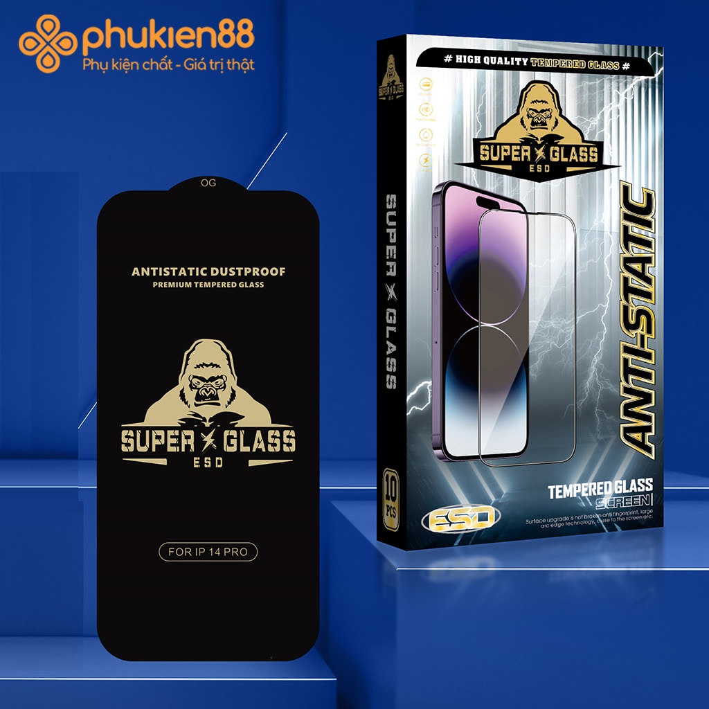 Kính cường lực Samsung Galaxy M20 M21 M21s M22 M23 5G, Super Kingkong ESD full màn, Miếng dán bảo vệ toàn màn hình